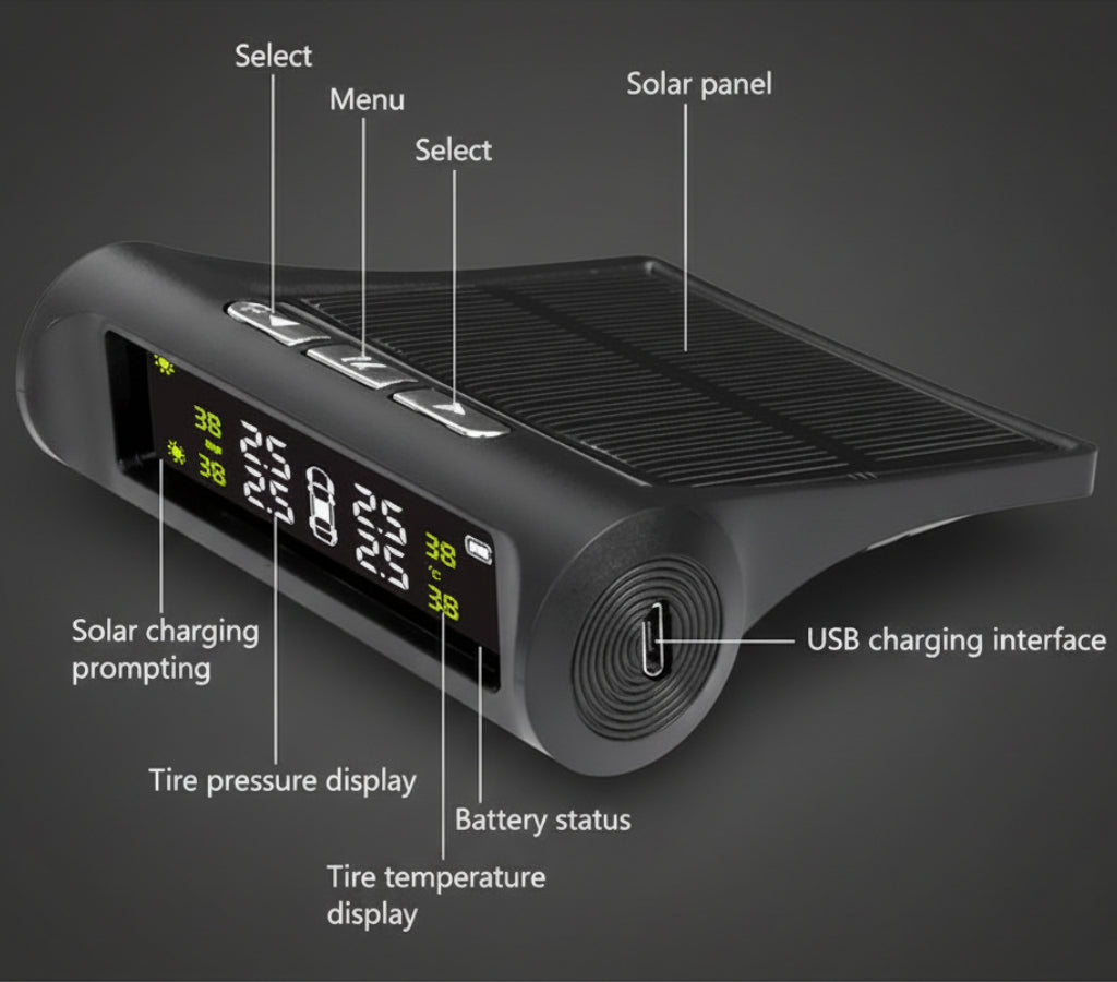 Solar powered TPMS sensor