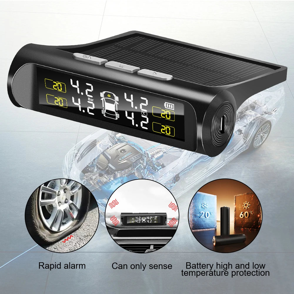 Solar powered TPMS sensor